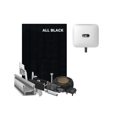 Solcellepakke 3,28 kWp - All Black - Huawei Hybrid inverter